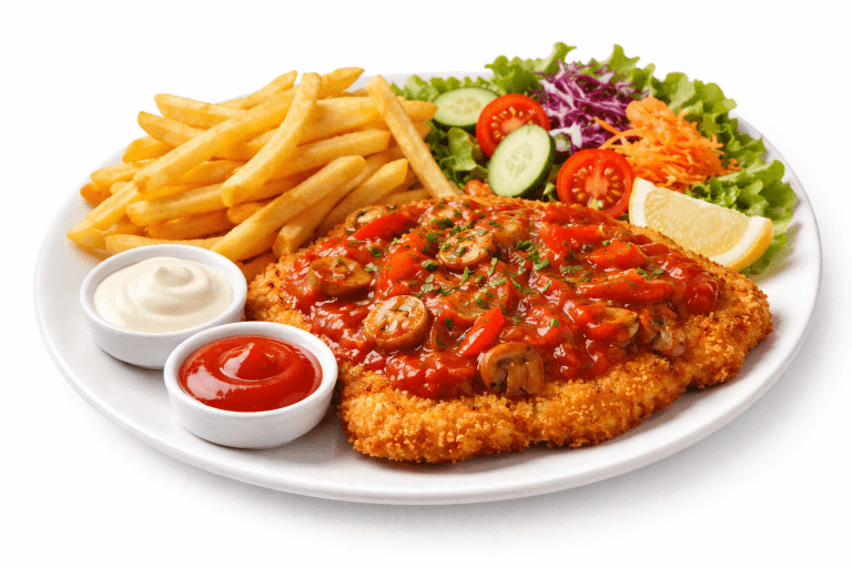 Friet Wienerschnitzel